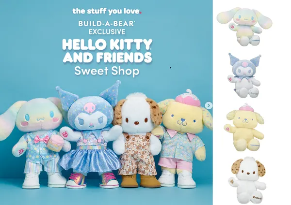 Image for Build-a-Bear Adds Dessert-Themed Sanrio Plushies to Its Collection