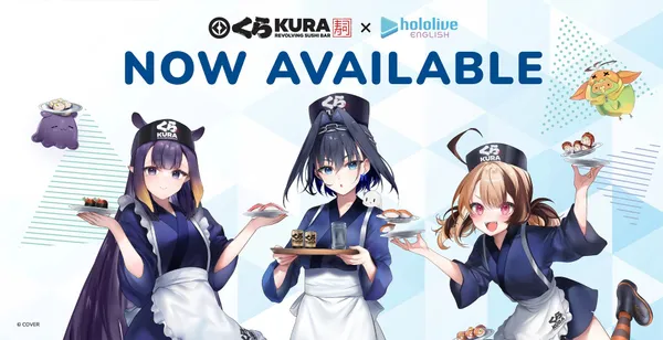 Image for Hololive EN Brings Unique Sushi Flavors and Exclusive Merch to Kura Sushi This July